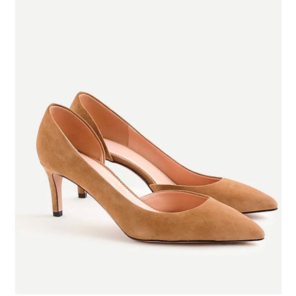 J. Crew Shoes - J. Crew $220 Lucie Suede Pumps Ashen Brown Size 8M J8205
